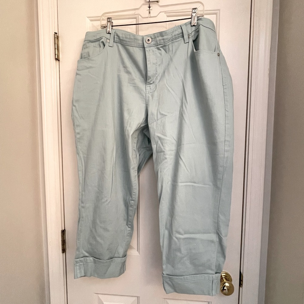 Style &co aqua Capri pants